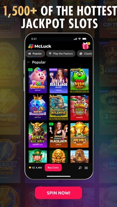 McLuck app — screen 2 of 4