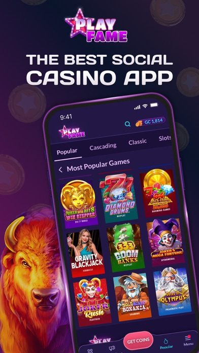 PlayFame app — screen 1 of 4