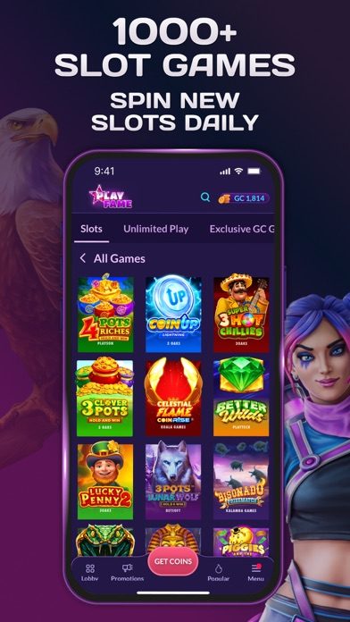 PlayFame app — screen 2 of 4